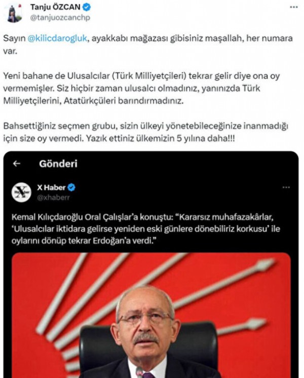 Tanju Özcan'dan Kılıçdaroğlu'nun 'kararsız muhafazakârlar' çıkışına tepki: Ayakkabı mağazası gibisiniz maşallah her numara var